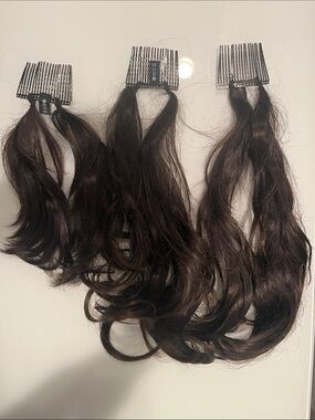3 piece Clip-In Hair Extensions - Dark Brown (Women Hair)